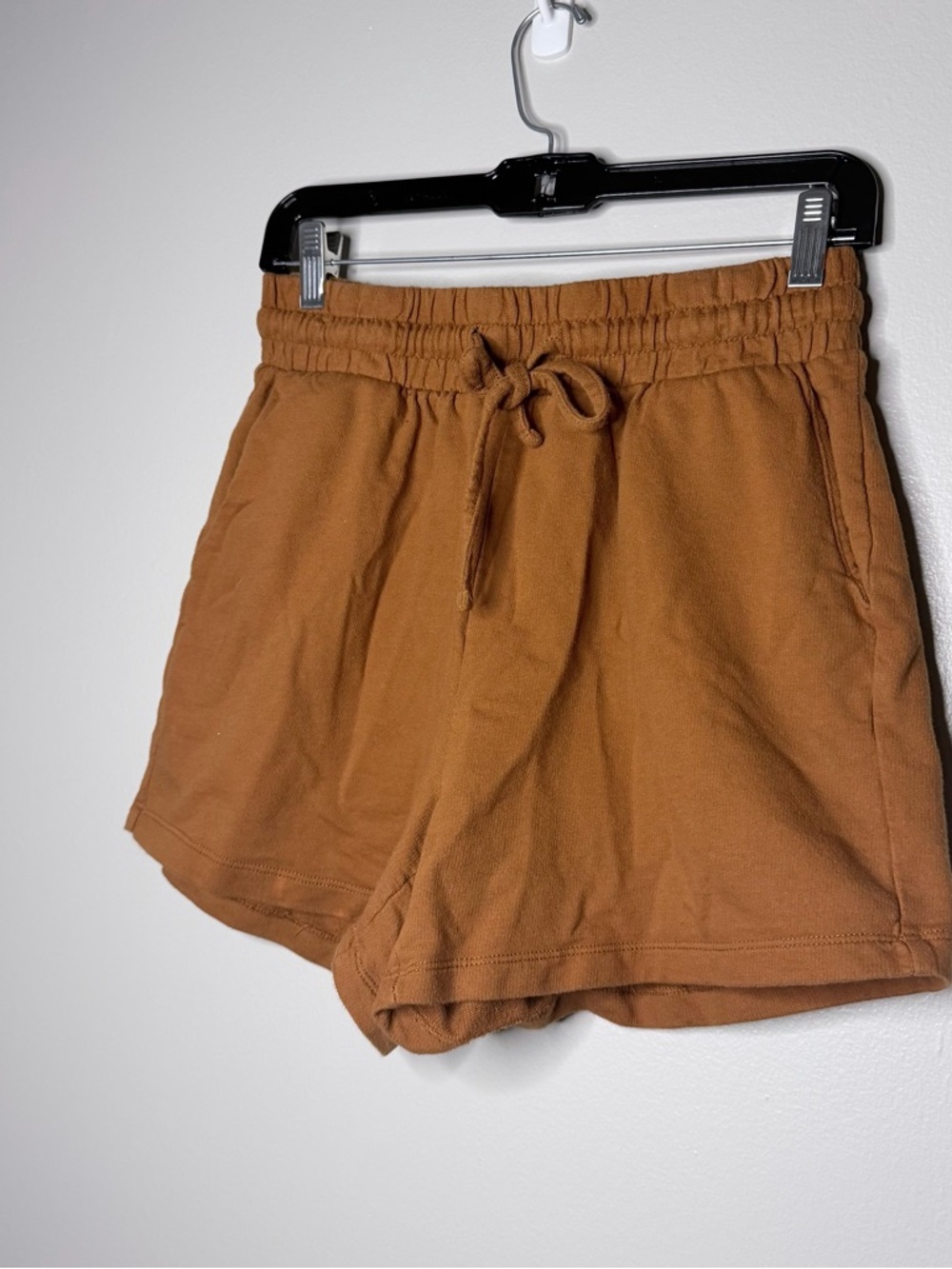 Zenana Outfitters Rust Brown Athletic Drawstring Shorts